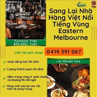 Sang lại nhà hàng Việt nổi tiếng trong vùng, lợi nhuận rất cao