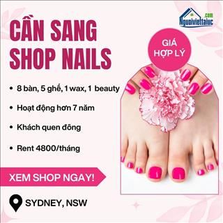 Sang shop nail hoạt động lâu năm, income ổn định vùng Sydney